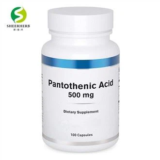 Cápsulas de vitamina B5 de ácido pantoténico de etiqueta privada